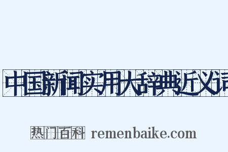 中国新闻实用大辞典近义词是什么意思的图片
